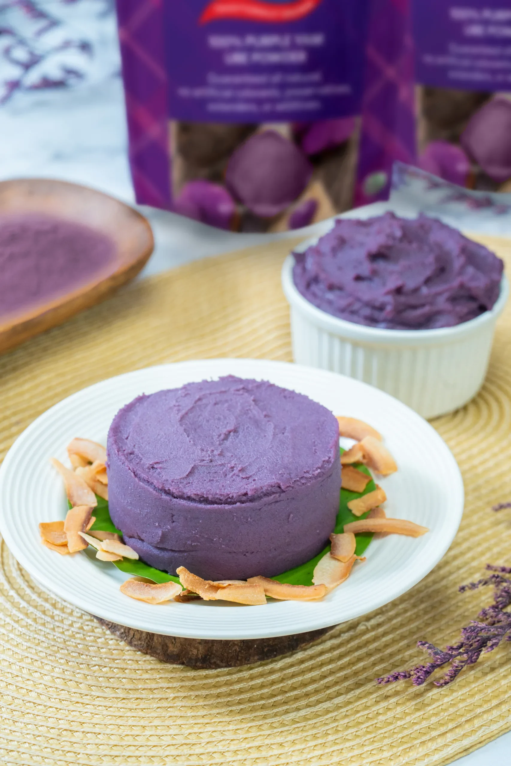 Ube Halaya serving presentation